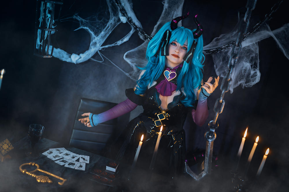 【In Stock】Uwowo V Singer Little Devil Cute Dress Halloween Cosplay Costume - Customer Photo From Drimy