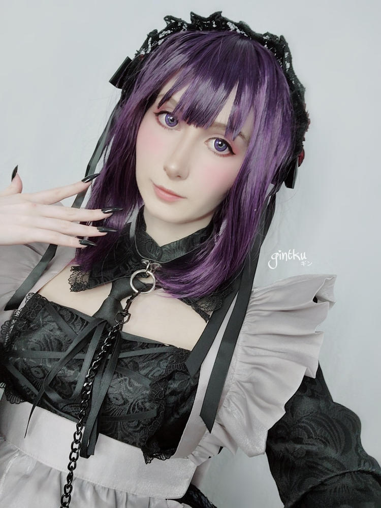 Uwowo Anime My Dress-Up Darling Marin Kitagawa Coatume 35CM Dark Purple Hair Cosplay Wig - Customer Photo From gintku 
