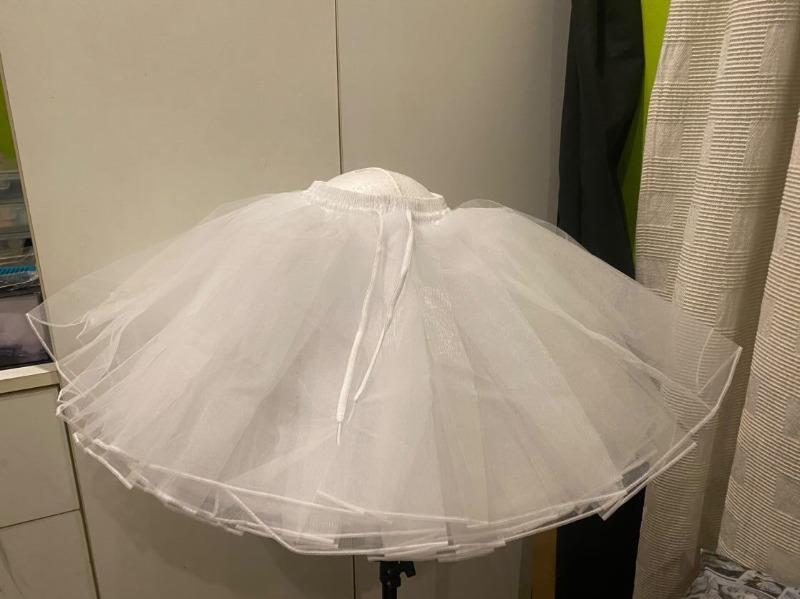 【In Stock】Uwowo Universal Black White Petticoat Crinolines Genshin Impanct Maid Ver. Best Match Petticoat Adjustable Bustle Pannier - Customer Photo From Johanna A.