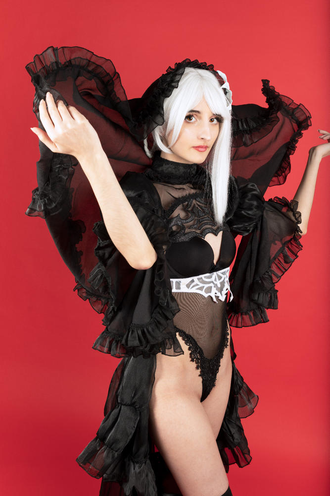 【Pre-sale】Uwowo Nier: Automata 2B Black Wedding Dress Bride Cosplay Costume - Customer Photo From Anonymous