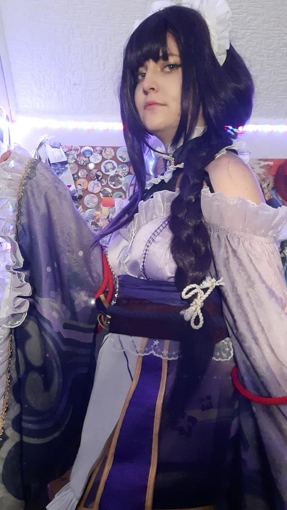 【In Stock】Exclusive Uwowo Genshin Impact Fanart Baal Raiden Shogun Maid Dress Cosplay Costume - Customer Photo From Bicsérdi L.