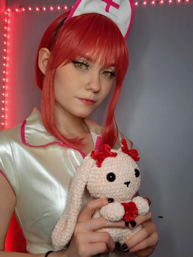 Uwowo Manga Chainsaw Man Wig Makima Wig Rose Red Hair Cosplay Wig Role Play Halloween Wig - Customer Photo From Mystic F.