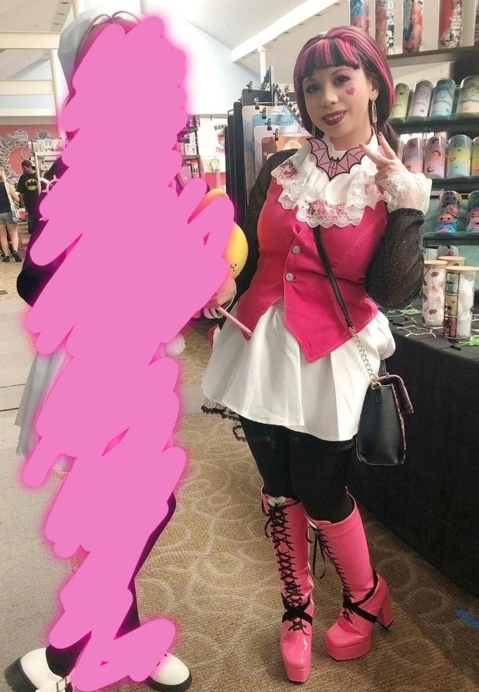 Uwowo Monster High Draculaura Pink Suit Vampire Anime Female Cosplay Costumes - Customer Photo From Moon