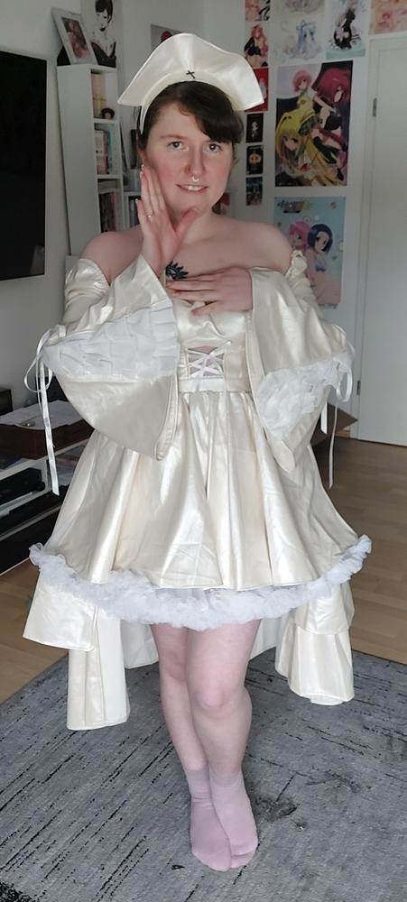 Uwowo Anime/Manga Chobits Chii White Angel Gothic Lolita Leather Dress Cosplay Costumes - Customer Photo From Jasmin Hofacker