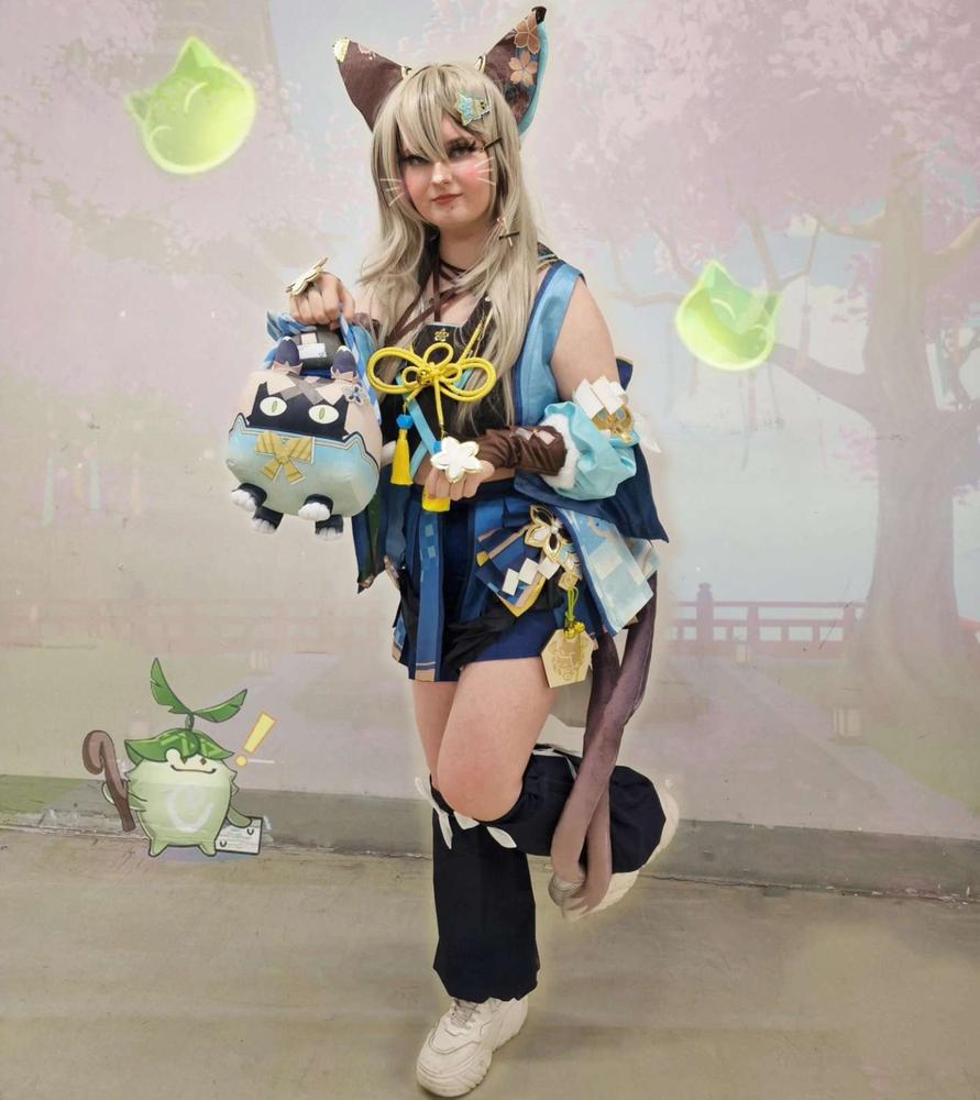 【Clearance Sale】Uwowo Genshin Impact Kirara Cat Tail Inazuma Dress Girl Cosplay Costume - Customer Photo From FoxyPoyo