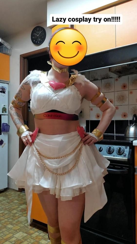 Uwowo Anime Panty & Stocking with Garterbelt Panty Angel Cosplay Costume - Customer Photo From Crystal M.