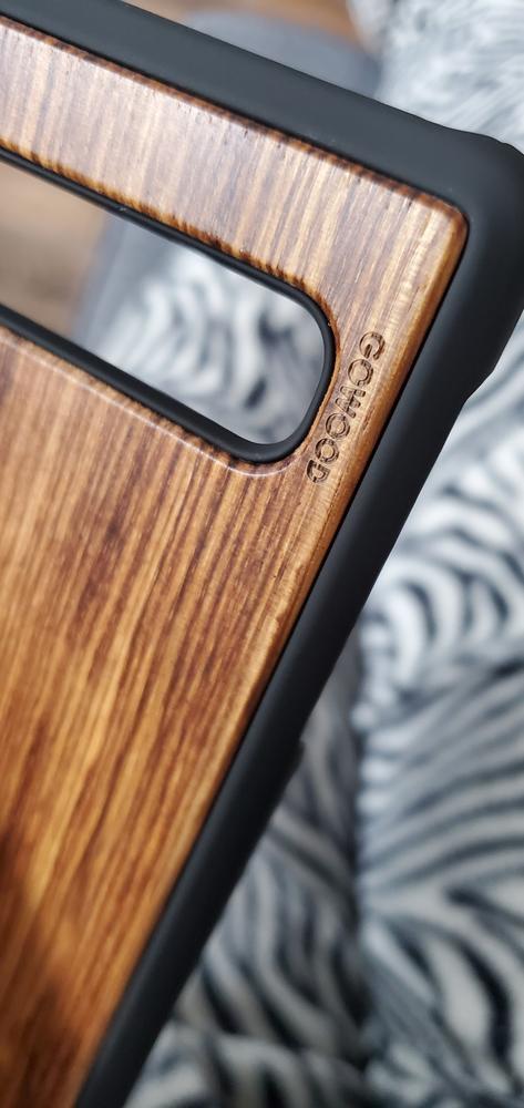 Étui Samsung Galaxy S10 en bois zébré et côtés en polycarbonate - Customer Photo From Martine Forest