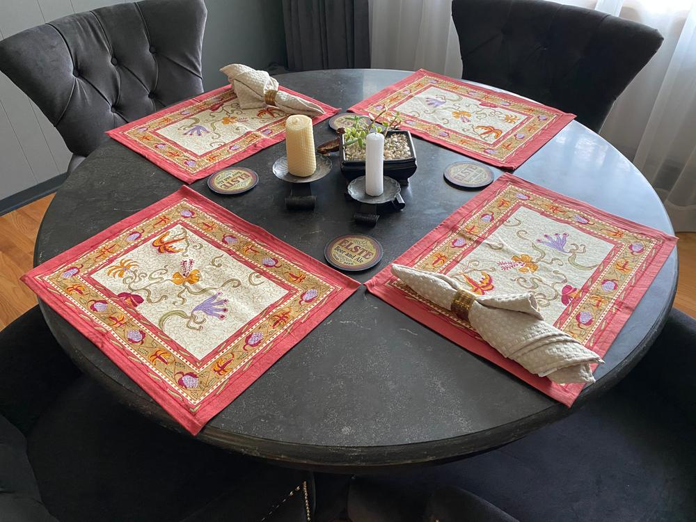 Fleur des Indes Placemats, Set of 6 - Customer Photo From Bcpw