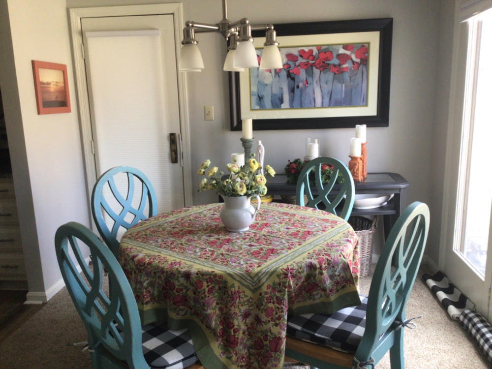 French Tablecloth Jardin Red & Green - Customer Photo From Faye Gibson