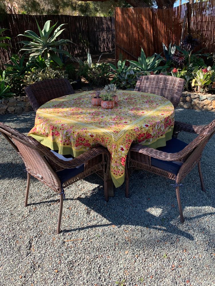 French Tablecloth Jardin Red & Green - Customer Photo From Monica