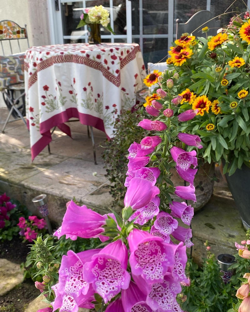French Tablecloth Poppies - Customer Photo From Diane D.