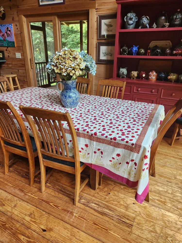 French Tablecloth Poppies - Customer Photo From Shirley Pool