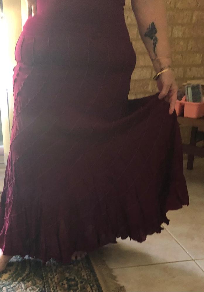Nova Skirt - Wine - large - Customer Photo From Karen Tether