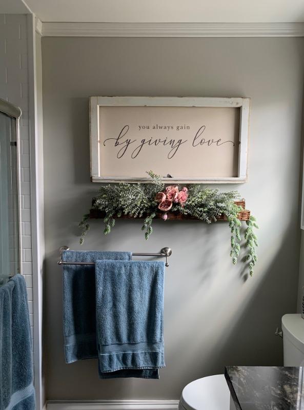 Hand Woven Rattan Basket Ledge - Customer Photo From Sharon Boyden