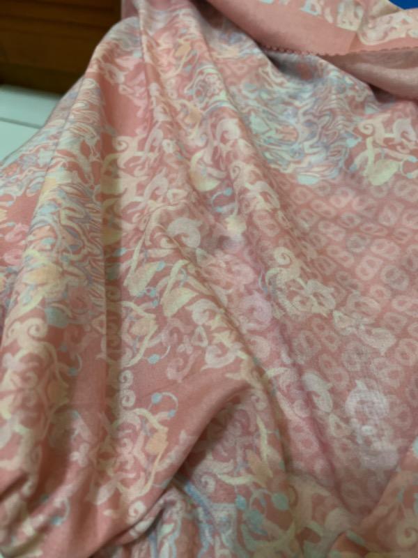 Jual Buttonscarves The Granada Voile Square Salmon Rose Original