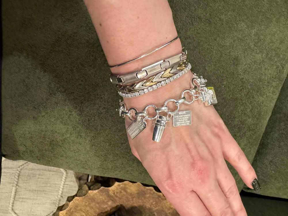 Infinity Link Charm Bracelet, Silver - Customer Photo From Denise Schneider