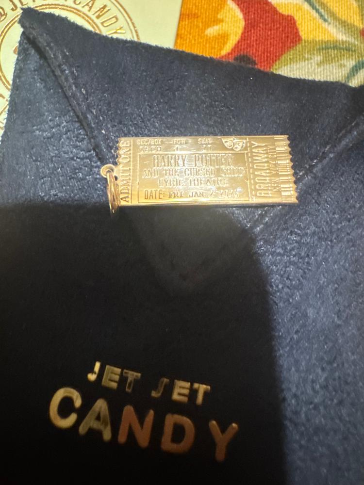 Broadway Ticket Customizable Charm New York Silver - Customer Photo From Elizabeth T