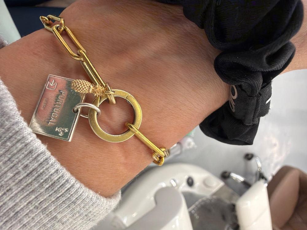 Pineapple Charm, Solid Gold Mini - Customer Photo From Heather Rykowski