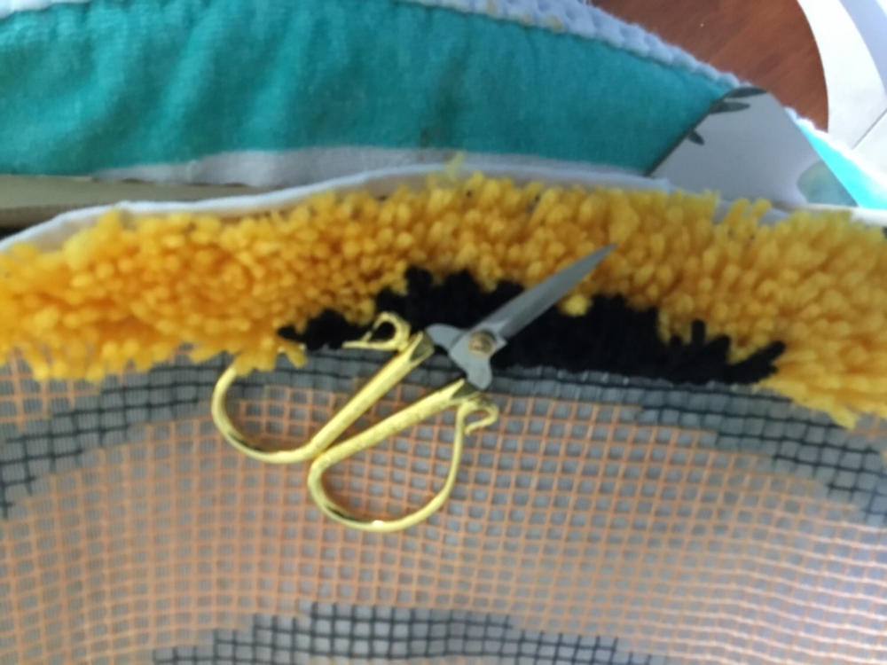 Gold Rug Trimming Scissors - Customer Photo From Maria Dunleavy 