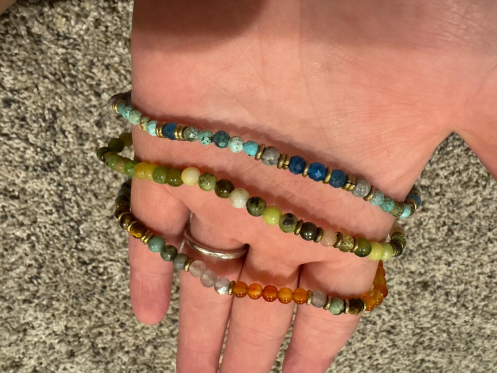 Turquoise and Jasper Anklet - Customer Photo From Candice Calderon