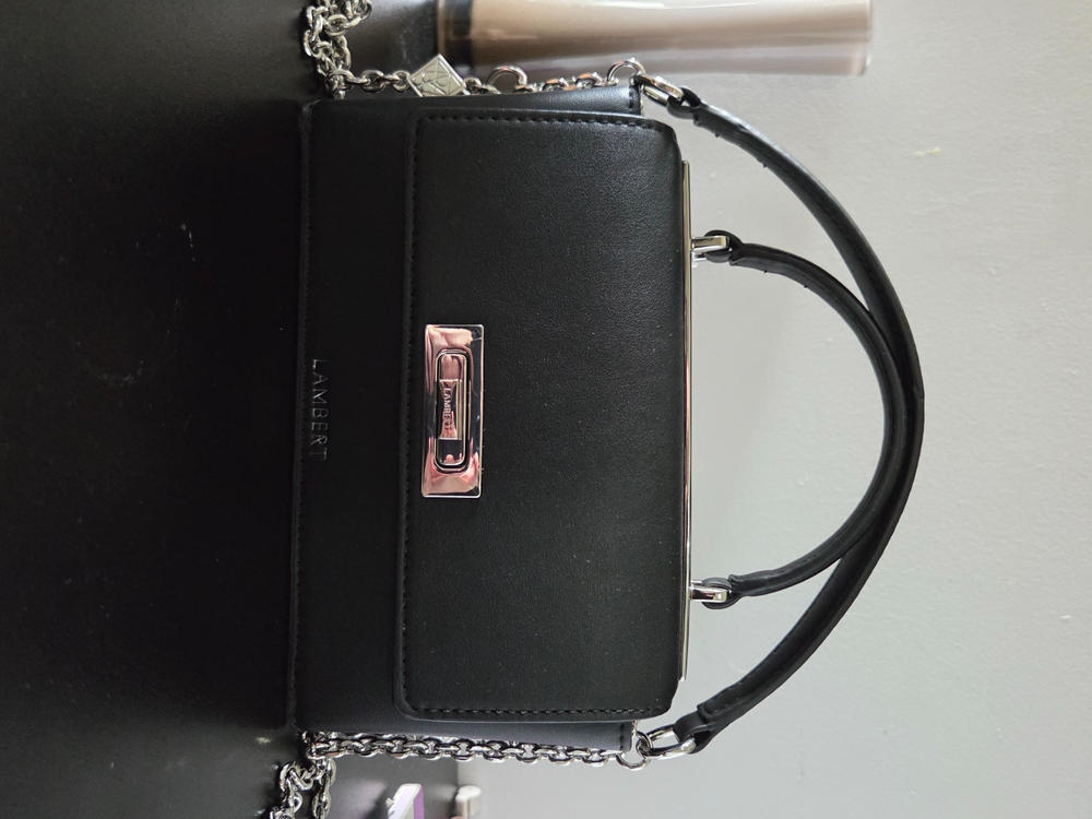 Le Simone - Sac à main en cuir vegan noir - Customer Photo From Julie Lauzon