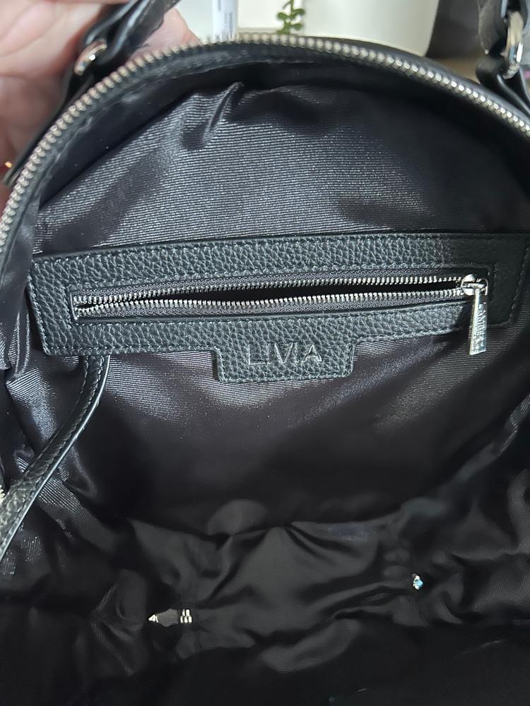 Le Livia - Sac à main 3-en-1 en cuir vegan noir - Customer Photo From Céline Blanchette