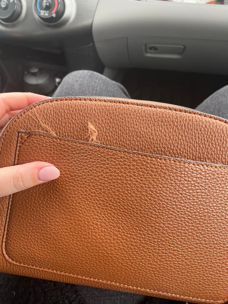The Kayla - Affogato Vegan Leather Crossbody Bag - Customer Photo From Liz