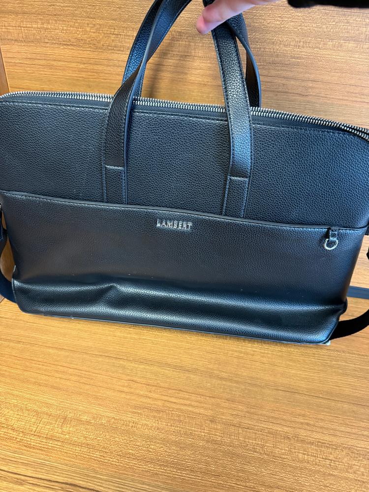 Le Malorie - Mallette 2-en-1 en cuir vegan noire - Customer Photo From Josee