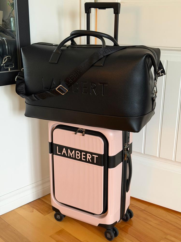 The June - Black Vegan Leather Travel Bag - Customer Photo From Marianne J