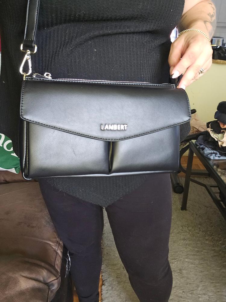 Le Esmee - Sac à main 2-en-1 en cuir vegan noir - Customer Photo From Nathalie