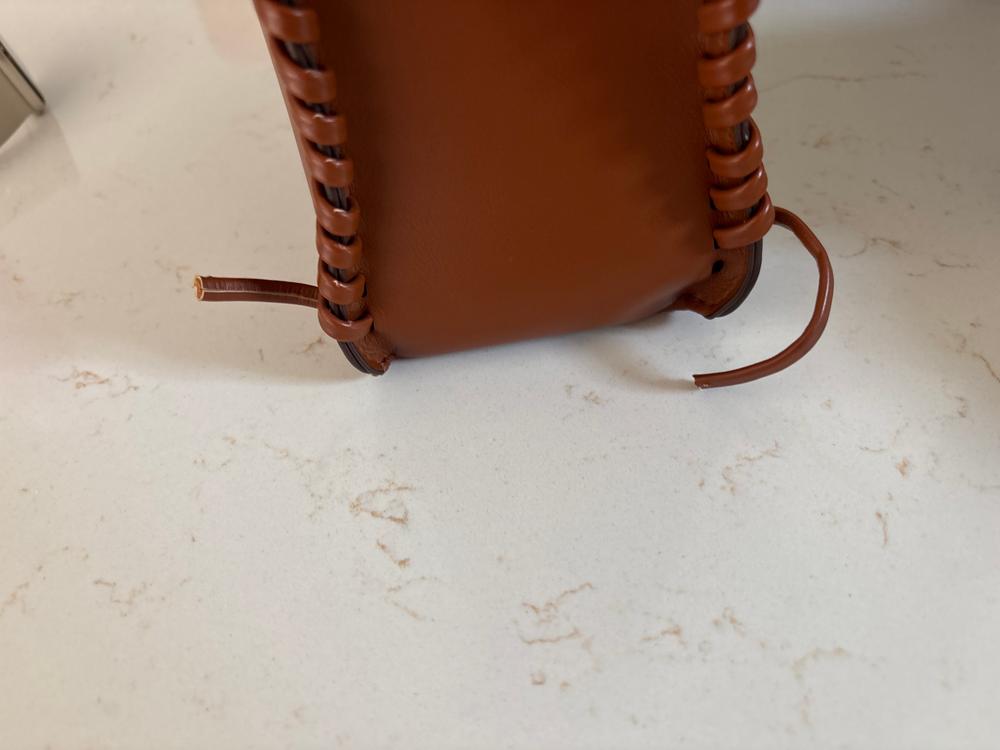 Le Claudia - Sac à main 2-en-1 en cuir vegan affogato - Customer Photo From Jessica Philion
