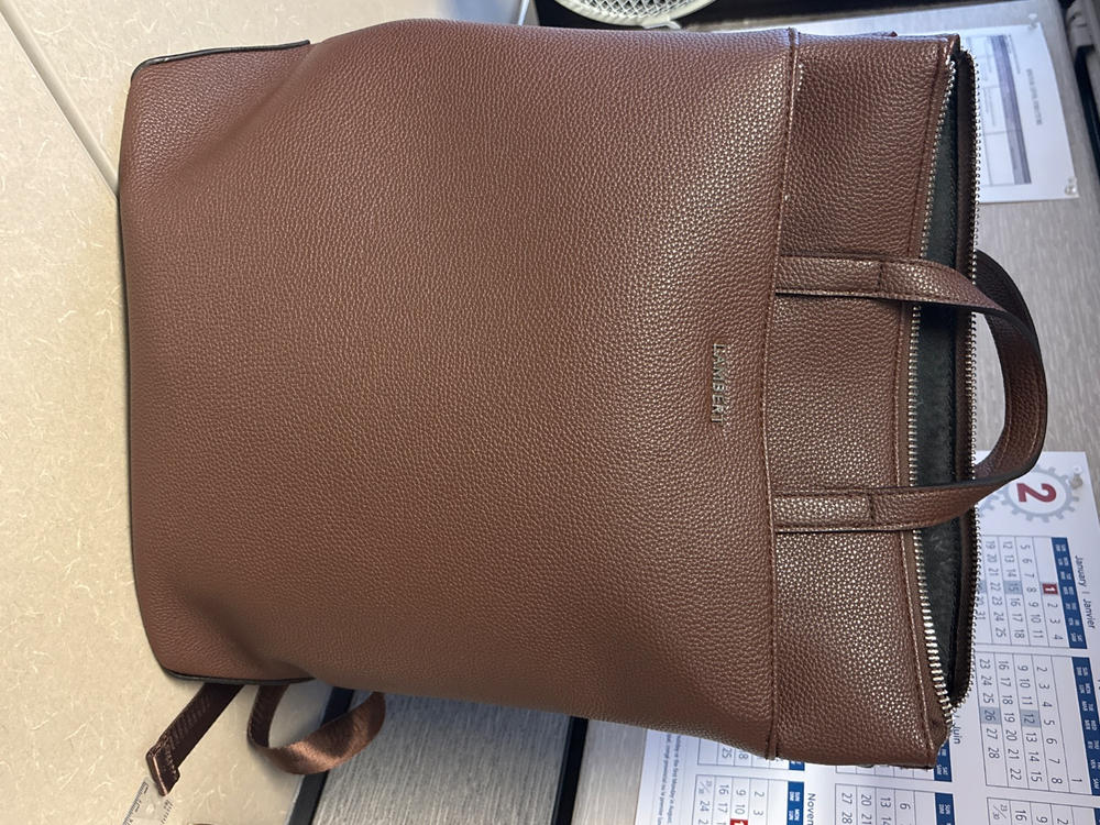 Le Billie - Sac à dos en cuir vegan chocolate - Customer Photo From valerie poirier