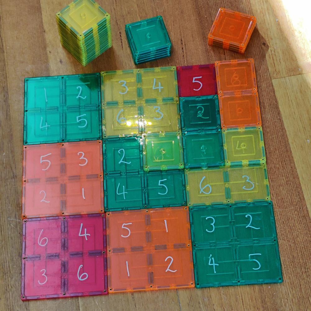 Learn & Grow Magnetic Tiles - 64 piece set - Customer Photo From Alex Wilkening