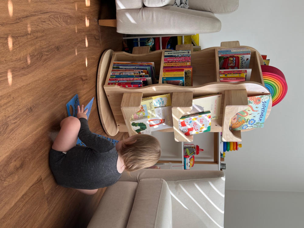 Bunny Tickles - Revolving Solid Wood Bookcase (Pre-order) - Customer Photo From Eliza Chivers