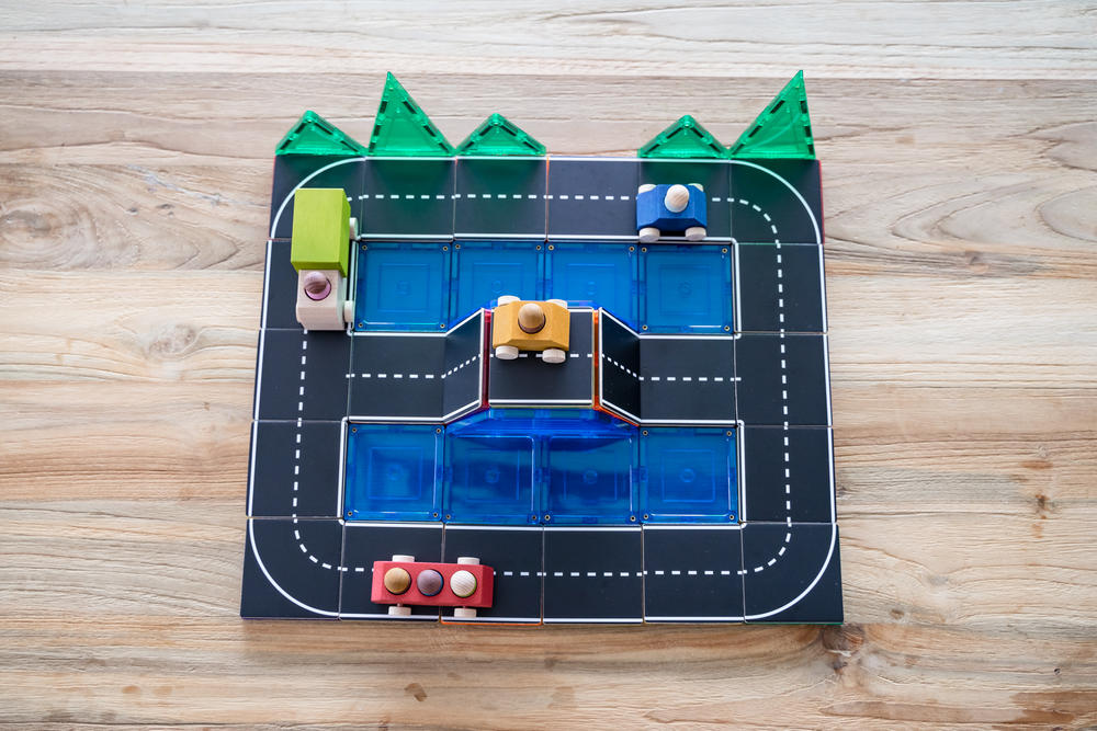 Learn & Grow - Magnetic Tile Topper - Road Pack (40 Piece) - Customer Photo From Jenn