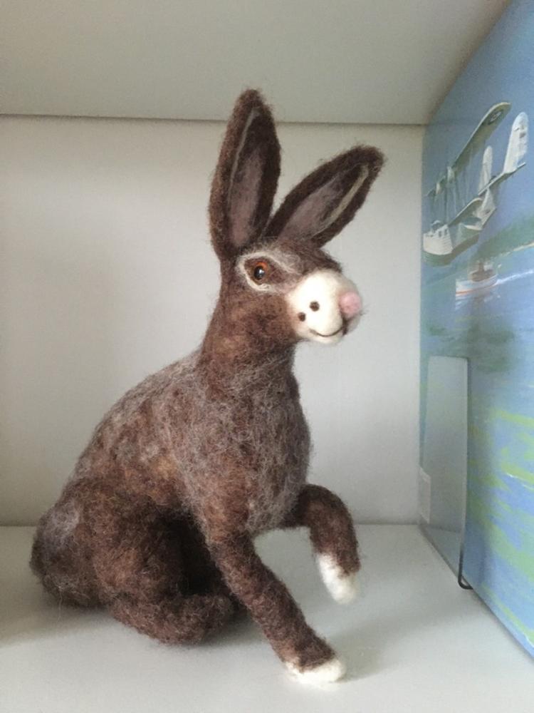 Wild Scottish Hare Needle Felting Kit - Customer Photo From Sally Manning