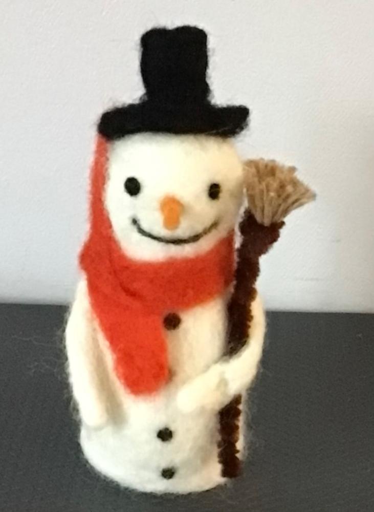 Festive Snowman Needle Felting Kit - Customer Photo From Gillian Richardson