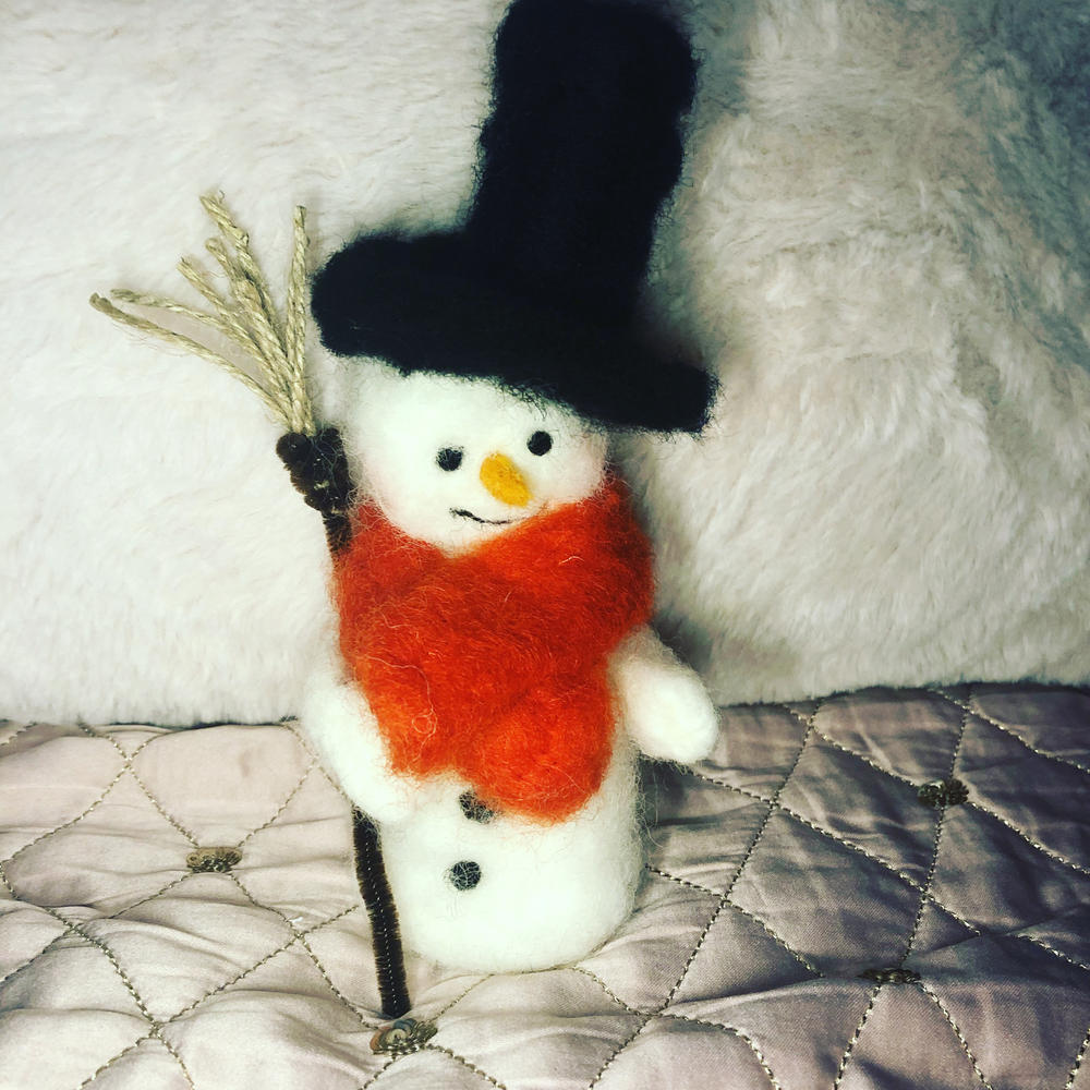 Festive Snowman Needle Felting Kit - Customer Photo From Gillian McLaren 