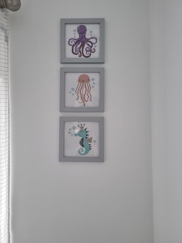 Seahorse Cross Stitch Craft Kit - Customer Photo From Louise
