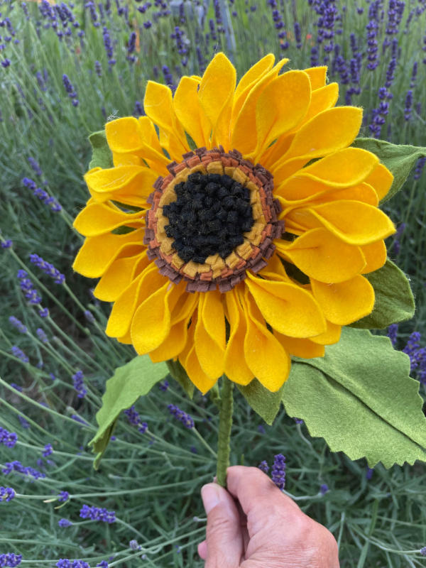 Felt Sunflower Craft Kit - Customer Photo From Sue
