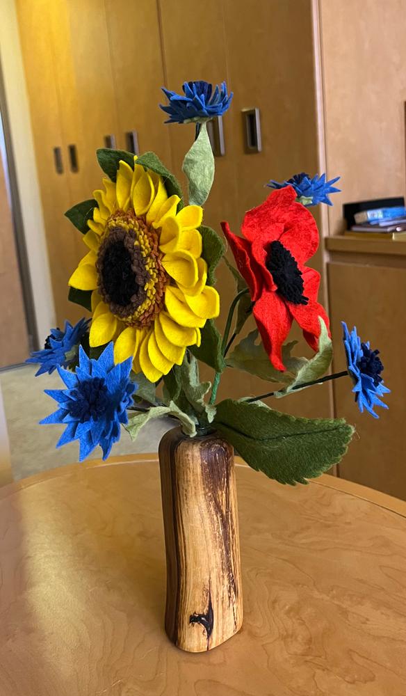 Felt Sunflower Craft Kit - Customer Photo From Ruth 