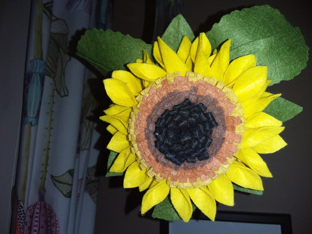 Felt Sunflower Craft Kit - Customer Photo From Karen Hills