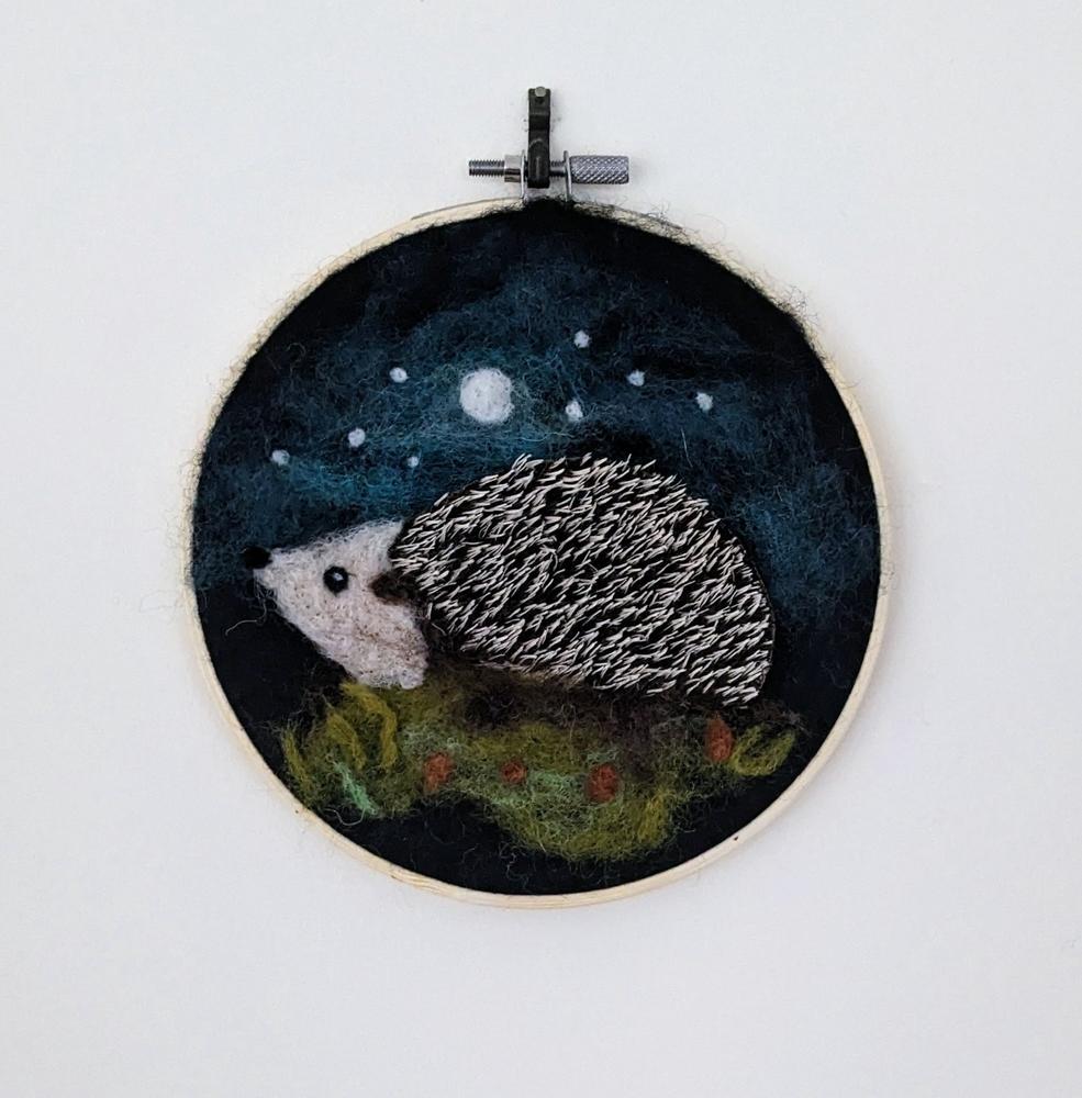 Hedgehog in a Hoop Needle Felting Kit - Customer Photo From Jo Betts