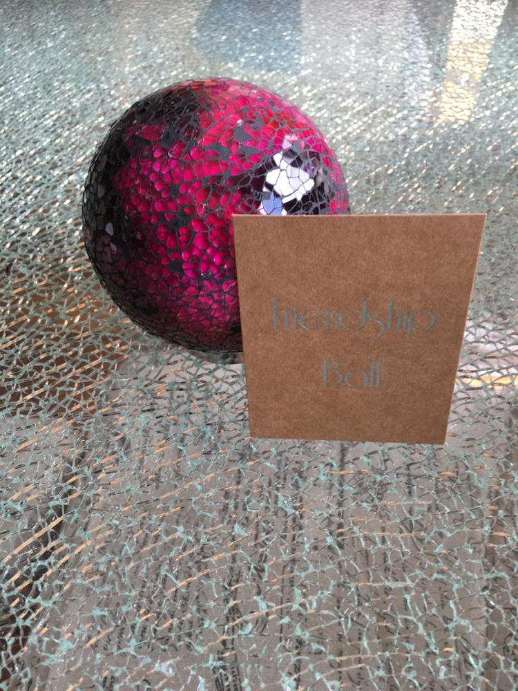 Friendship Ball Colourful Pink & Red Mosaic - Customer Photo From Alison Conahan 