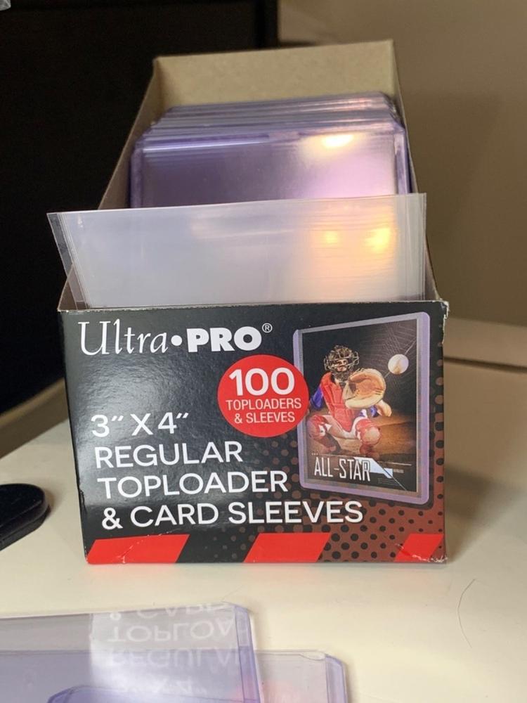 Ultra PRO 3 x 4 Clear Regular Top Loaders For Cards With Card Sleeves  Bundle Standard Size 100ct Baseball Card Sleeves Trading Card Sleeve  Baseball Card Protectors Toploader Card Protectors