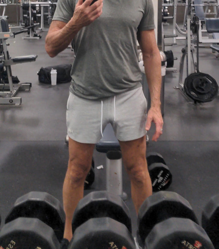 Squat 3.5" Shorts - Grey Marle - Customer Photo From David Litts