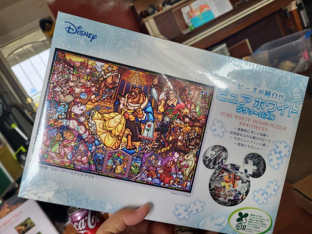 1000 Piece Jigsaw Puzzle Beauty And The Beast Story Stained Glass Pure White - Customer Photo From Anonymous