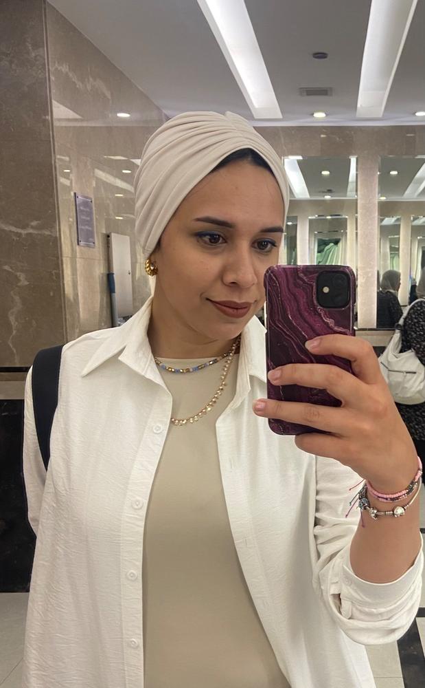 The Premium Cotton Slide-on Turban - Customer Photo From Diana Fayed