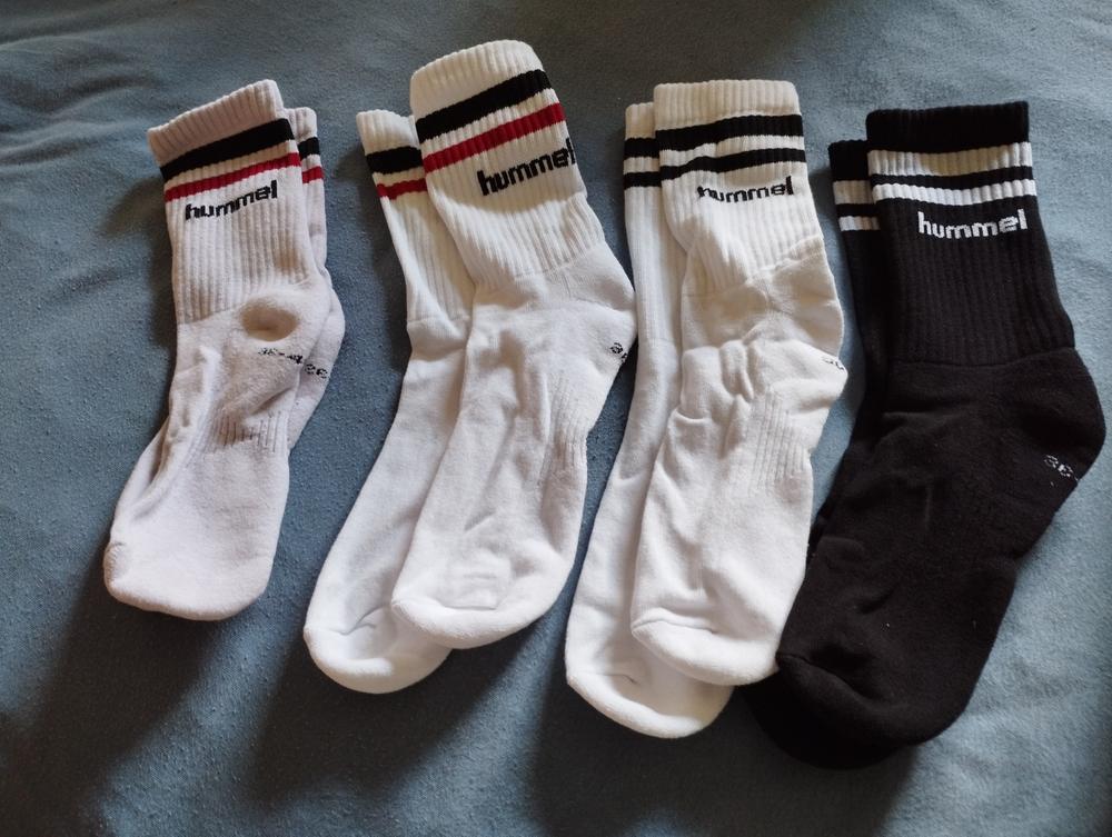 Hummel RETRO 4-pack Socks Mix – White/Black - Customer Photo From Conni Jørgensen