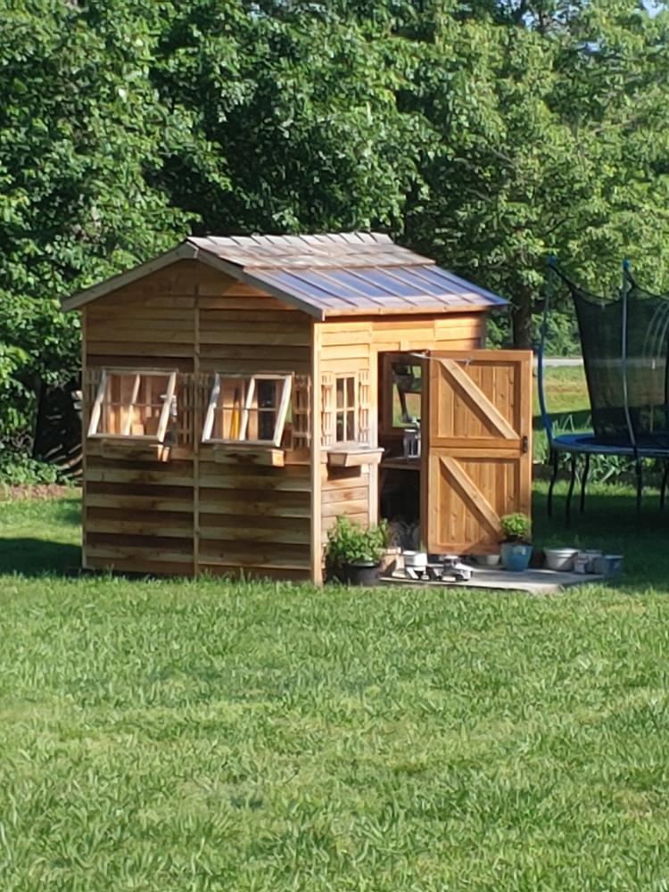 Cedarshed Cabana Backyard & Pool Shed - Customer Photo From Laura